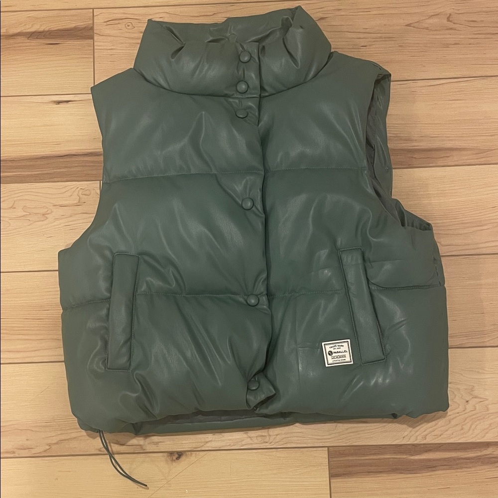 Love Tree Sage Puffer Vest